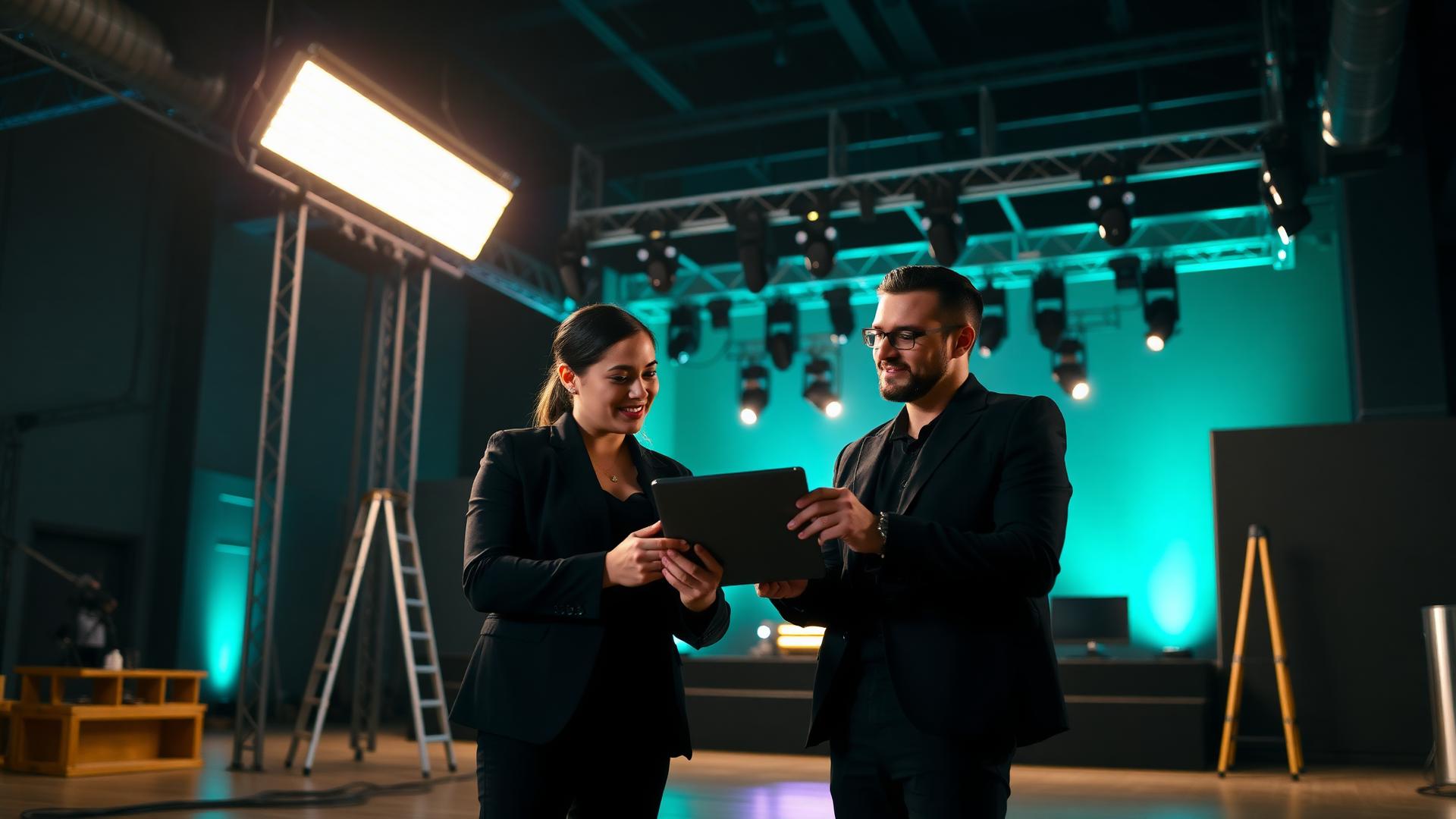 Origin Event Group production team on-site at a venue setup